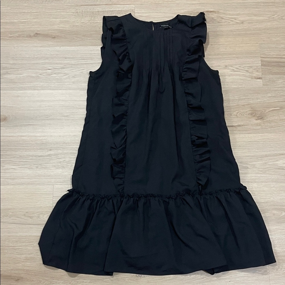 Banana Republic Black Ruffle Midi Dress